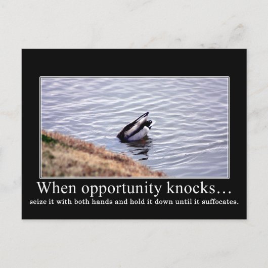 Nutzen Sie die Gelegenheit mit beiden Händen und t Postkarte (Vorderseite)