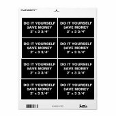 NUTZEN SIE ES SELBST ~ 8 Adressbezeichnungen 2" x  (Vorne)