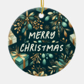 Nutzen Sie Ihre Ho-Ho-Hope Weihnachten Keramik Ornament (Vorne)