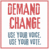 Nutzen Sie Ihre Stimme und Ihre Stimme für den Wec Aufkleber (Vorderseite)