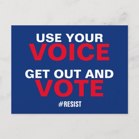 Nutzen Sie Ihre Stimme und wählen Sie den Resist Postkarte (Vorderseite)