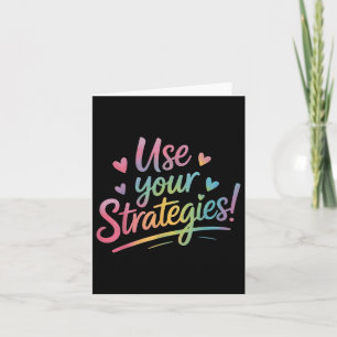 Nutzen Sie Ihre Strategie Test Day Teacher Student Karte
