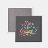 Nutzen Sie Ihre Strategien Testtag Lehrer Schüler Magnet (Vorderseite/Rückseite)