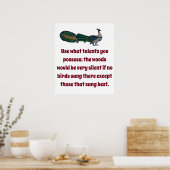 Nutzen Sie Ihre Talente - Vertrauensquote Poster (Küche)