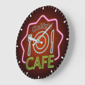 NUTZEN SIE IHREN NAMEN 50's Retro Neon Style Diner Große Wanduhr (Winkel)