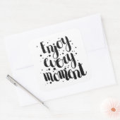 Nutzen Sie jeden Moment 2 Quadratischer Aufkleber (Umschlag)