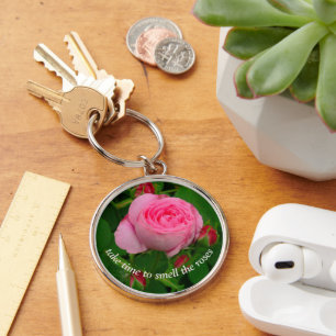 "NUTZEN SIE SICH DIE ZEIT, UM DIE ROSE ZU SCHMELEN SCHLÜSSELANHÄNGER