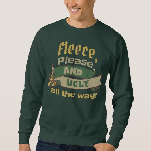 NÜTZLICH CHRISTMAS FLEECE, BITTE UND IN DER REGEL SWEATSHIRT (Vorderseite)
