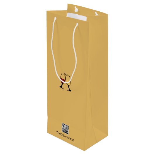 Nützlich wie das T in Pinot Grigio Funny Geschenktüte Für Weinflaschen (Rückseite Schrägansicht)