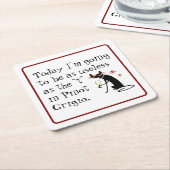 Nützlich wie das T in Pinot Grigio Rechteckiger Pappuntersetzer (angewinkelt)