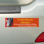 Nützliche Idioten für OBAMA, Autoaufkleber (Auf Auto)
