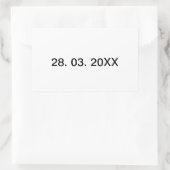 Nützlicher bearbeitbarer Persönlicher Text Rechteckiger Aufkleber (Tasche)