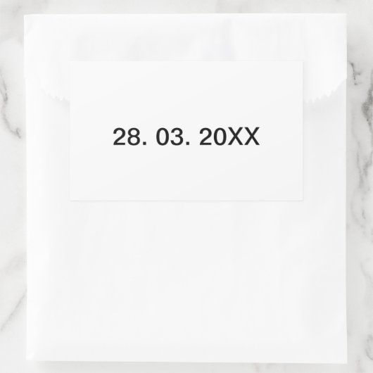 Nützlicher bearbeitbarer Persönlicher Text Rechteckiger Aufkleber (Tasche)