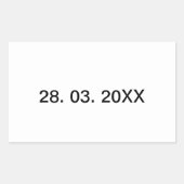 Nützlicher bearbeitbarer Persönlicher Text Rechteckiger Aufkleber (Vorderseite)