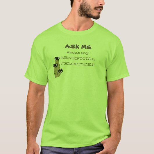 Nützlicher Fadenwurm-Garten-Spaß-helle Farben T-Shirt (Vorderseite)