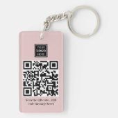 Nützlicher QR-Code für Werbezwecke für den rosafar Schlüsselanhänger (Rückseite)