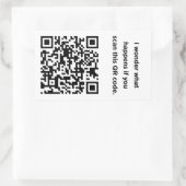 Nützlicher QR-Code: Wunder Rechteckiger Aufkleber (Tasche)