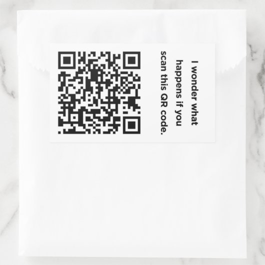 Nützlicher QR-Code: Wunder Rechteckiger Aufkleber (Tasche)