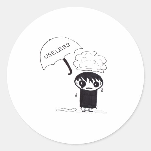 Nützliches EMO Runder Aufkleber (Vorderseite)