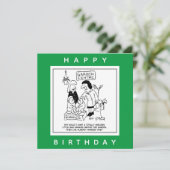 Nützliches Gnome im Garten Cartoon Karte (Stehend Vorderseite)