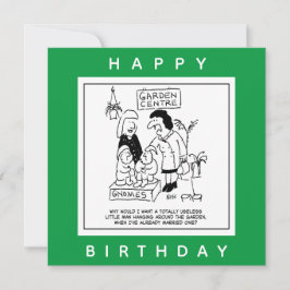 Nützliches Gnome im Garten Cartoon Karte