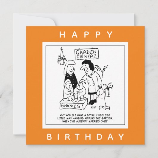 Nützliches Gnome im Garten Cartoon Karte (Vorderseite)