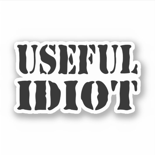 NÜTZLICHES IDIOT AUFKLEBER (Vorderseite)