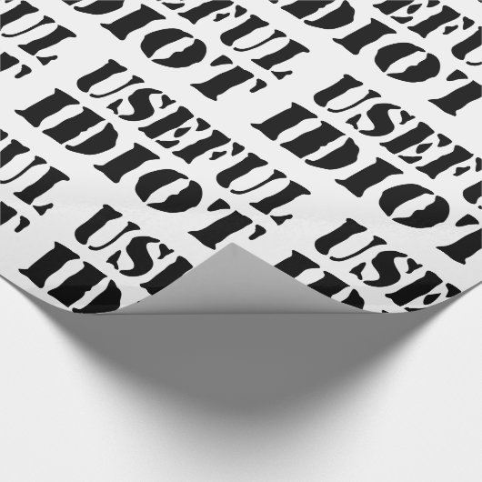 NÜTZLICHES IDIOT GESCHENKPAPIER (Ecke)
