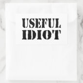 NÜTZLICHES IDIOT RECHTECKIGER AUFKLEBER (Tasche)