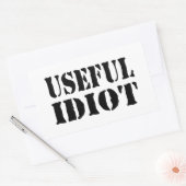NÜTZLICHES IDIOT RECHTECKIGER AUFKLEBER (Umschlag)