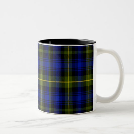 Nutzloser schottischer Tartan Zweifarbige Tasse (Rechts)