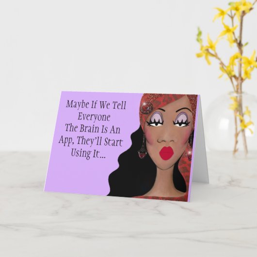 "Nutzt irgendjemand noch ihr Gehirn?" Karte (Gelbe Blume)