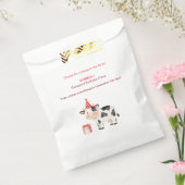Nutztier Kuh Geburtstags-Geschenktüte | Editierbar Geschenktütchen (Versiegelt)