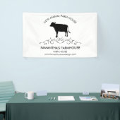 Nutztier Kuh Silhouette Banner (Messeveranstaltung)