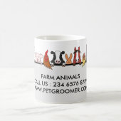 Nutztiere Schaf Huhn Kuh Kunde Kaffeetasse (Mittel)