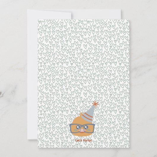 Nutztiere zum Geburtstag Einladung (Rückseite)