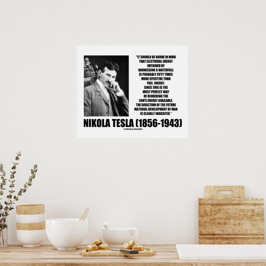 Nutzung des Energieangebots einer Wasserfall-Sonne Poster (Küche)