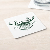 Nutzwaldkabine Rechteckiger Pappuntersetzer (angewinkelt)