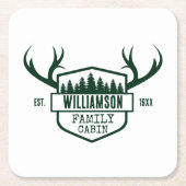 Nutzwaldkabine Rechteckiger Pappuntersetzer (Vorderseite)