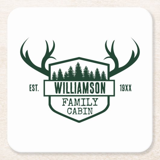 Nutzwaldkabine Rechteckiger Pappuntersetzer (Vorderseite)