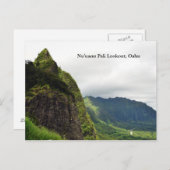 Nu'uanu Pali Lookout Postcrd Postkarte (Vorne/Hinten)