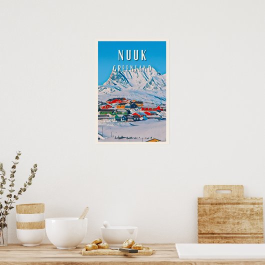 Nuuk: Die Polarstadt mit atemberaubenden Landschaf Poster (Küche)