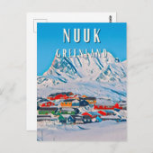Nuuk: Die Polarstadt mit atemberaubenden Landschaf Postkarte (Vorne/Hinten)