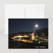 Nuuk, Grönland-Nachtblick Feiertagspostkarte (Vorne/Hinten)