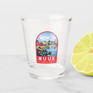 Nuuk Grönland Reise Kunst Vintage Schnapsglas