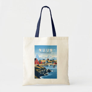 Nuuk Grönland Reise Kunst Vintage Tragetasche