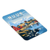 Nuuk Grönland Reisen Vintag Magnet (Rechte Seite)