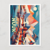 Nuuk Grönland Travel künstlerisch farbig Postkarte (Vorderseite)