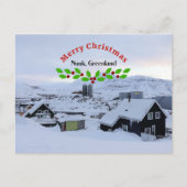 Nuuk, Grönland - Weihnachtsgrüße Postkarte (Vorderseite)
