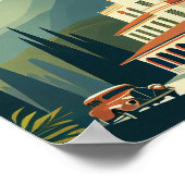 Nuwara Elia Sri Lanka Minimalistisch Travel Poster (Ecke)